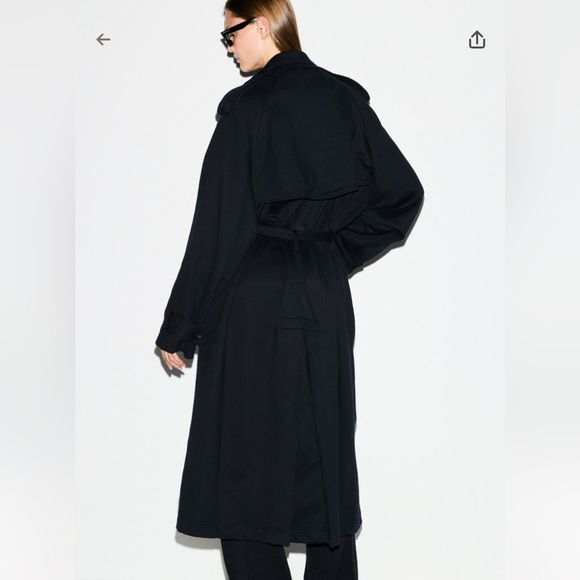 NWT SKIMS Boyfriend Fleece Trench Coat XS - Picture 5 of 12